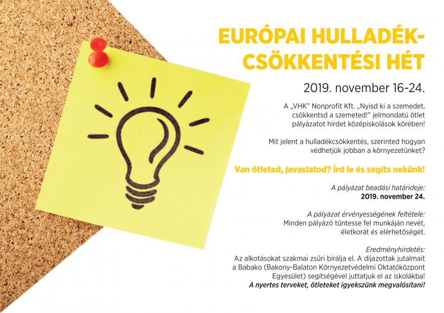 Nyisd ki a szemedet, csökkentsd a szemetet!